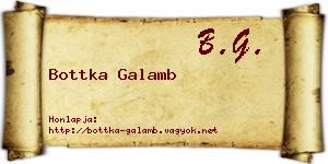 Bottka Galamb névjegykártya